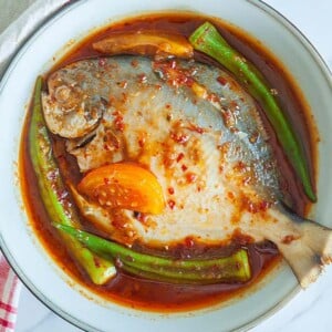 Fish with asam pedas