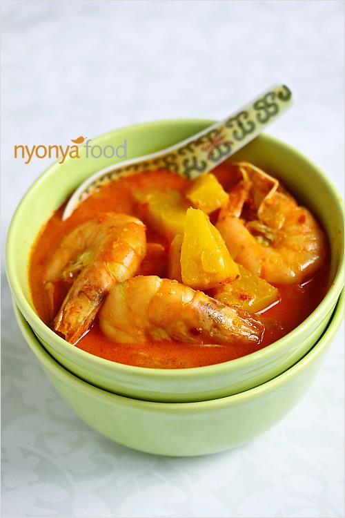 Udang Masak Lemak Nenas (Pineapple Prawn Curry) | www.666630.xyz