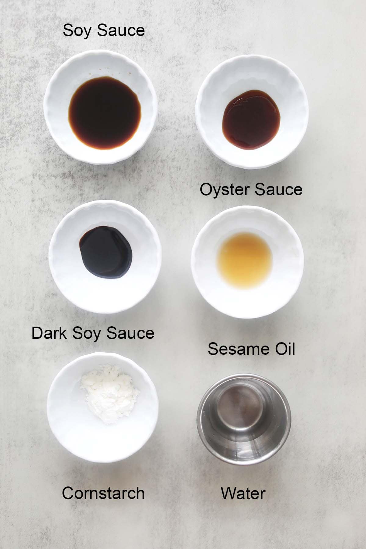 Chinese black bean sauce ingredients. 