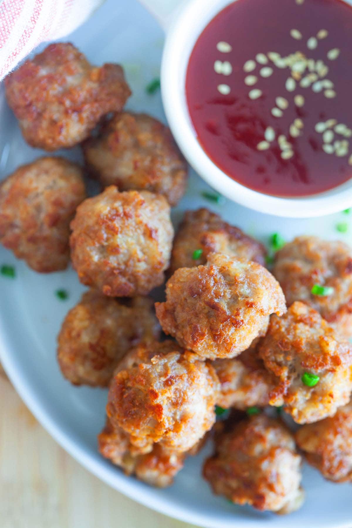 Fried meatballs.