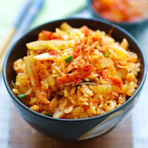 Kimchi fried rice.