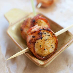 bacon wrapped scallops