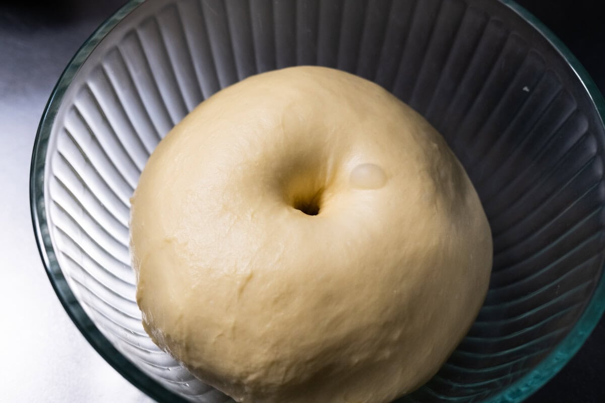 Proofing tangzhong dough.