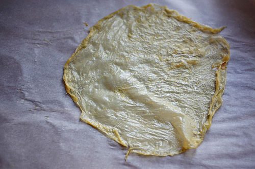 Dried tofu skin, ready to serve.