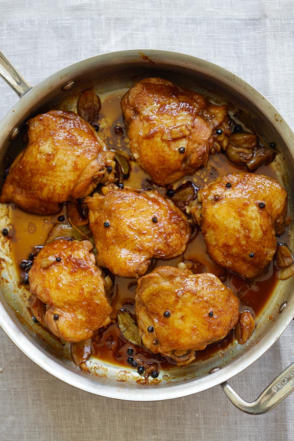 Chicken Adobo made in one pot.