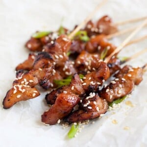 Honey Sesame Chicken Skewers