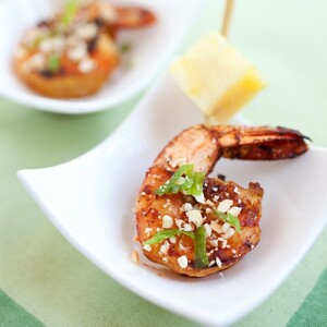 Tamarind Shrimp and Pineapple Skewers