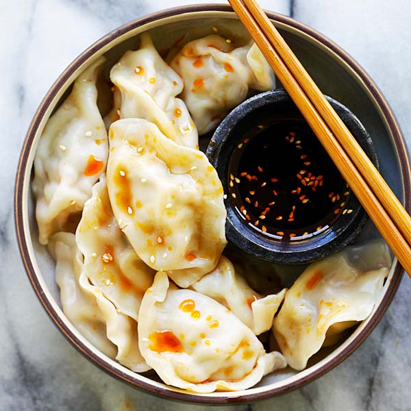 Pork Shrimp and Napa Cabbage Dumplings