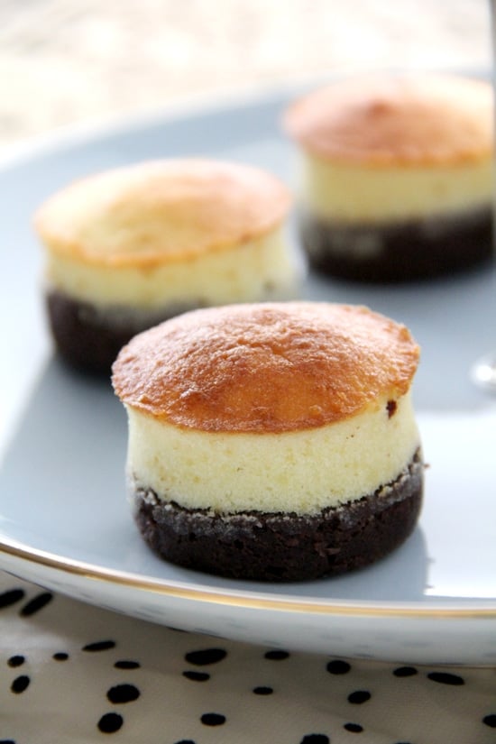 Easy chocolate brownie topped with rich buttery cake on top.