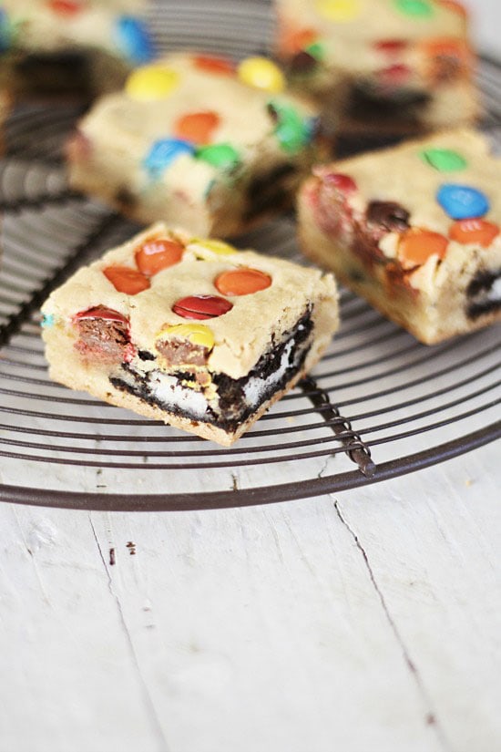 Easy homemade Oreo and M&M's cookies.