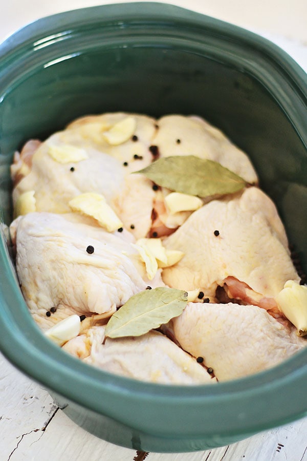 Easy Asian Crock Pot Chicken Adobo marinade.