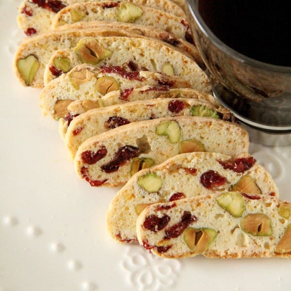 cranberry and pistachio biscotti