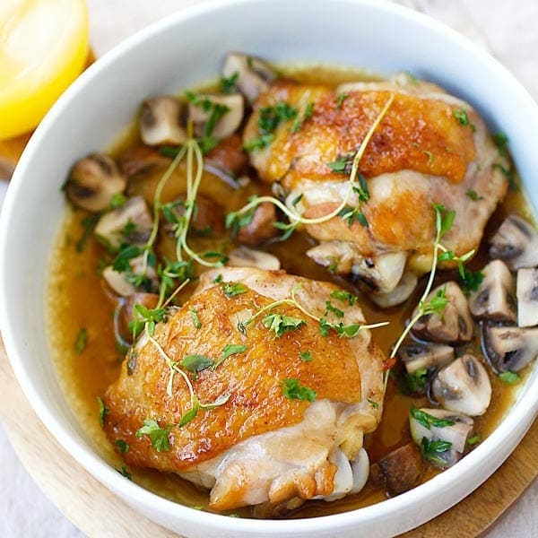 chicken with sauteed mushroom