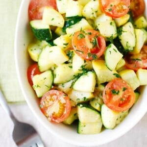 Garlic herb sauteed zucchini and squash