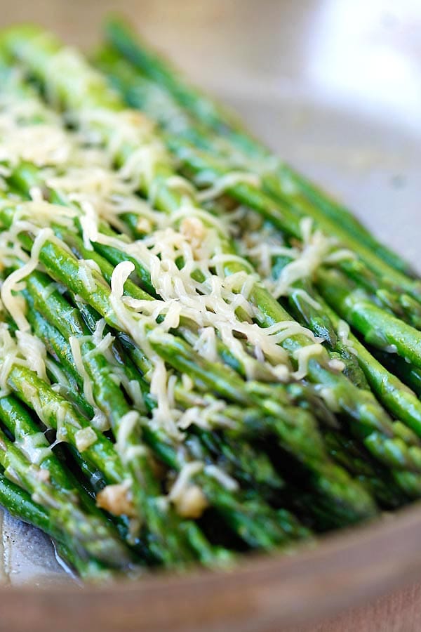 Healthy homemade Parmesan Asparagus.