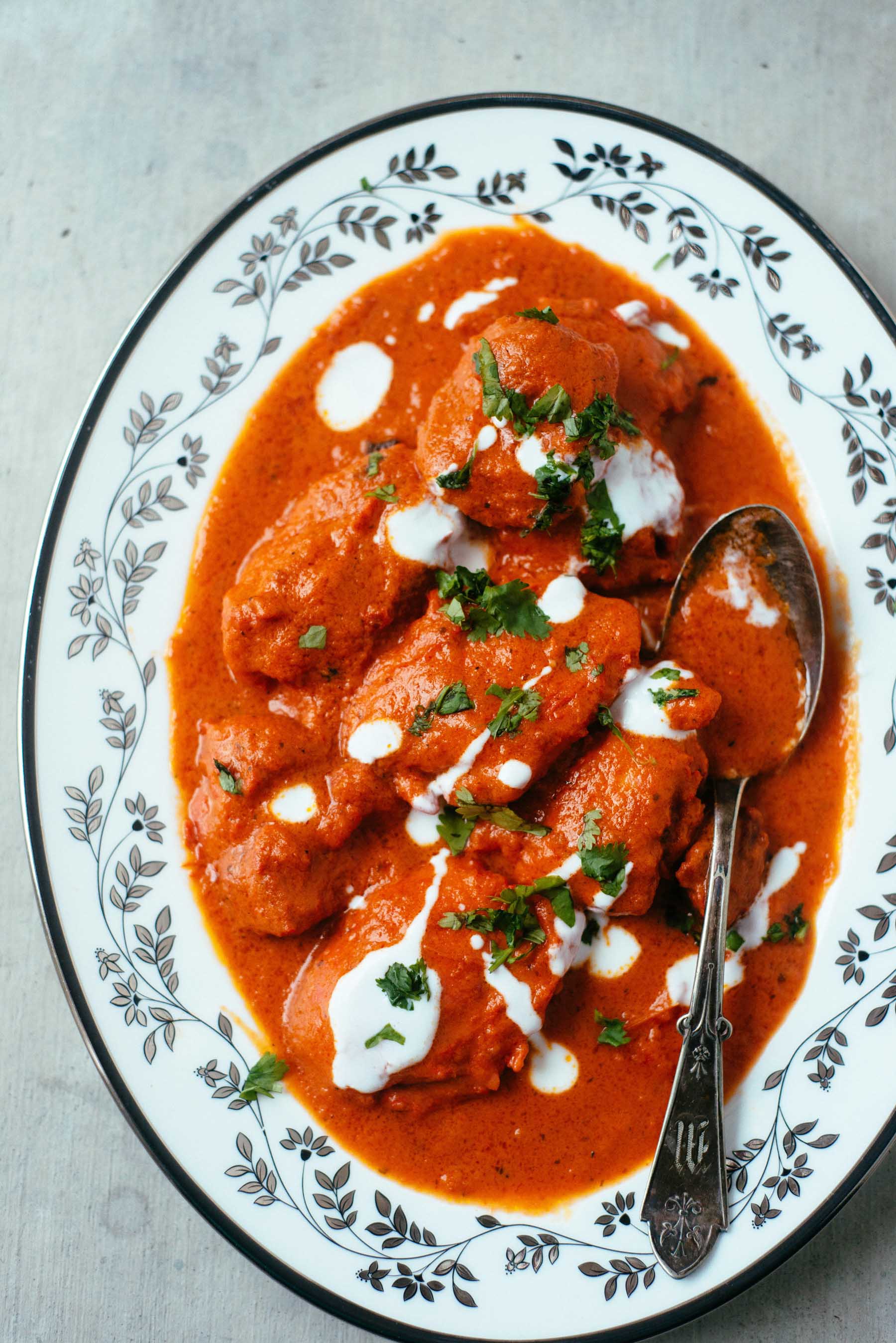 Homemade Indian butter chicken.