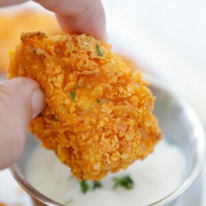 Tortilla Chip-Crusted Chicken Bites