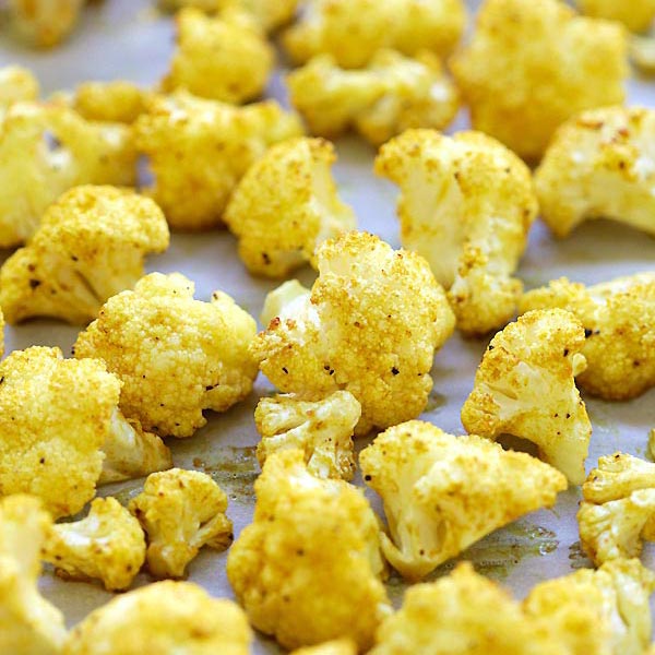 roasted curry cauliflower