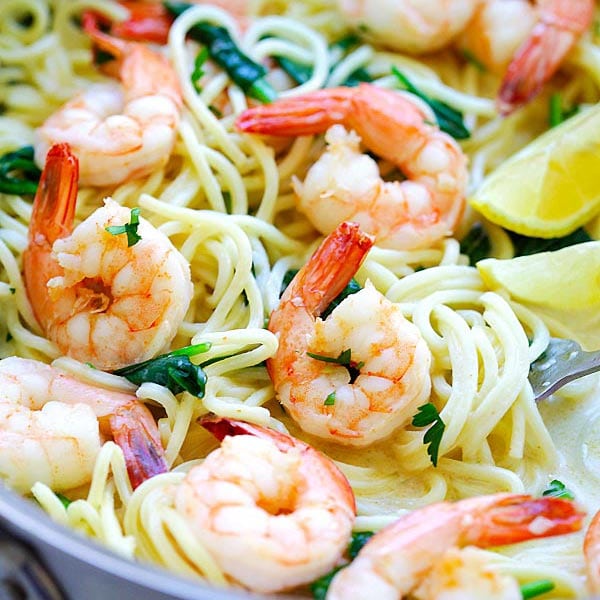 creamy shrimp pasta