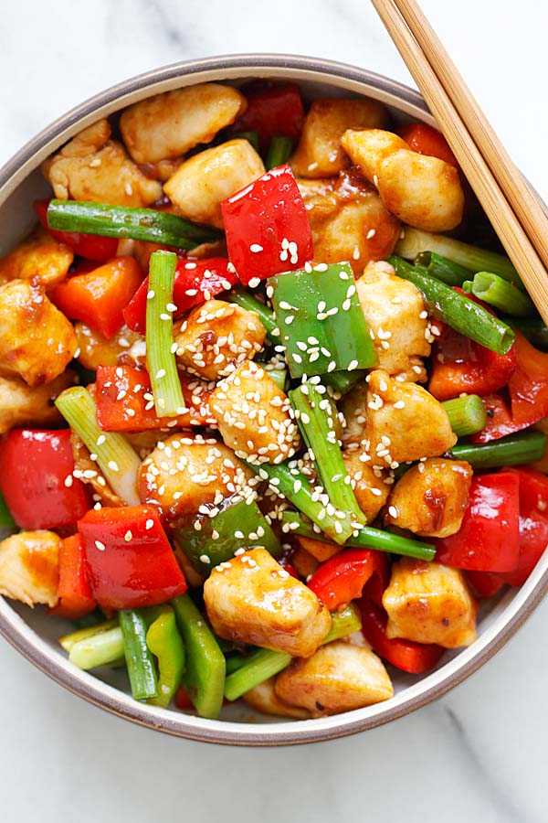 Spicy teriyaki chicken stir fry recipe.