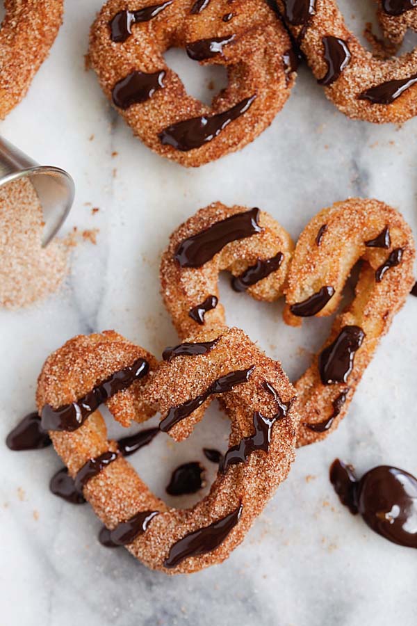 Easy and quick homemade churros recipe.