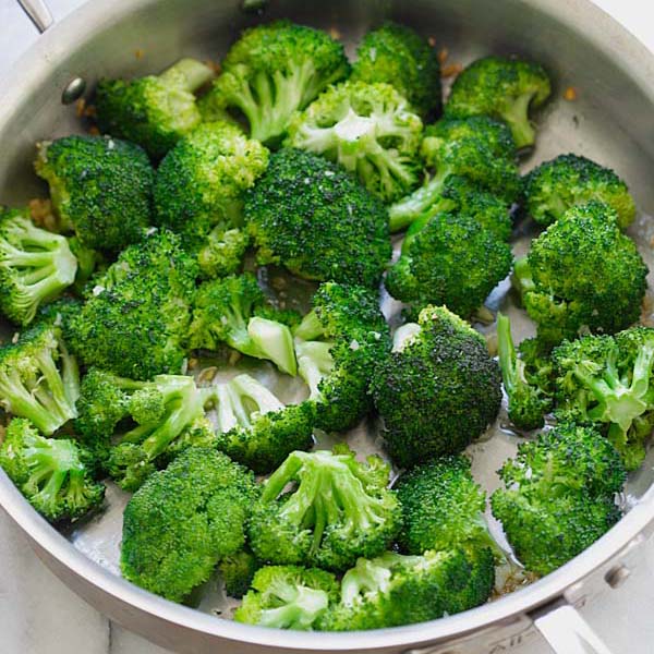 brown butter garlic honey roasted broccoli