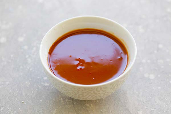 Homemade Sweet and Sour Sauce for chicken wings.