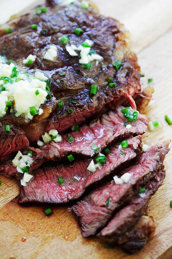 Garlic Chive Butter Steak