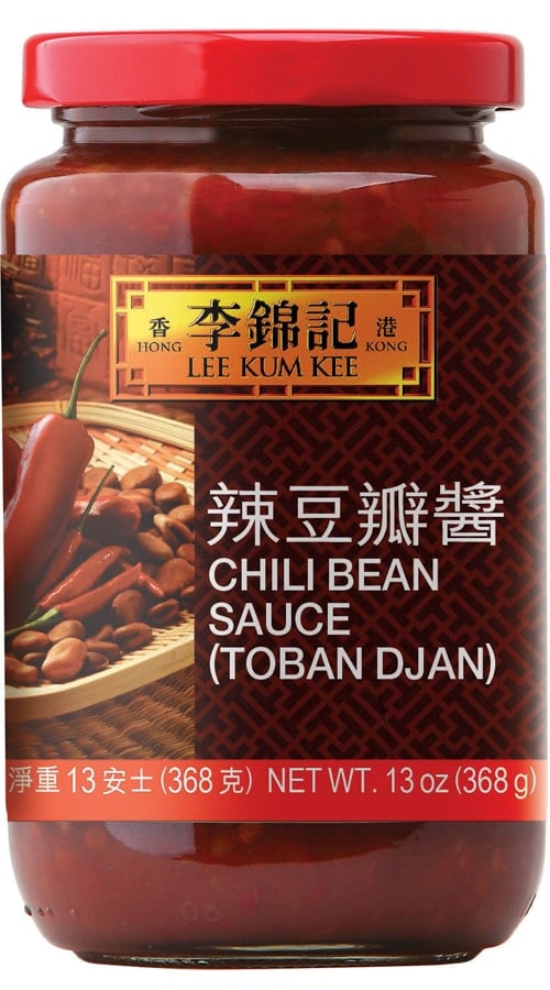 Lee Kum Kee brand Chili Bean Sauce Douban Jiang in a bottle.