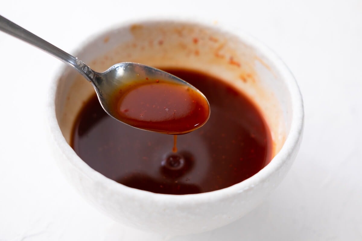 Beijing sauce in a bowl. 