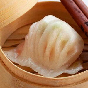 Har gow shrimp dumpling.