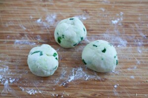 Scallion pancakes dough.