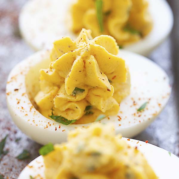 Sriracha Deviled Eggs