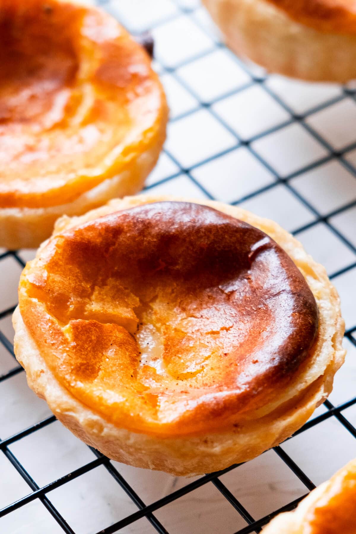 Egg tart with egg custard filling. 