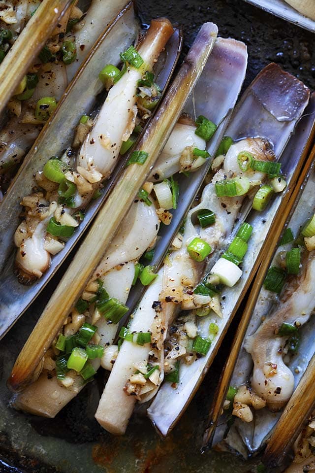 Pacific razor clam.