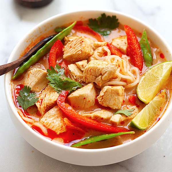 Thai chicken noodle soup