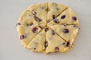 cranberry scones dough