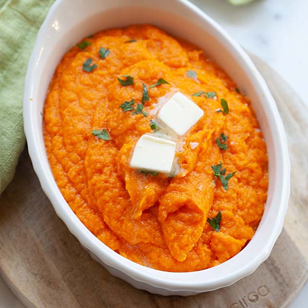 mashed sweet potatoes