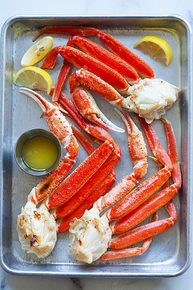 Snow crab, ready to serve.