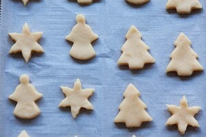 Cut out sugar cookies.