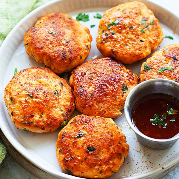 Salmon patties.