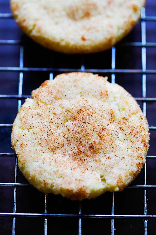 Snickerdoodle cookies recipe made of flour, butter, sugar, eggs and cream of tartar.