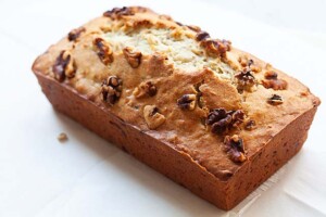 A loaf of banana nut bread