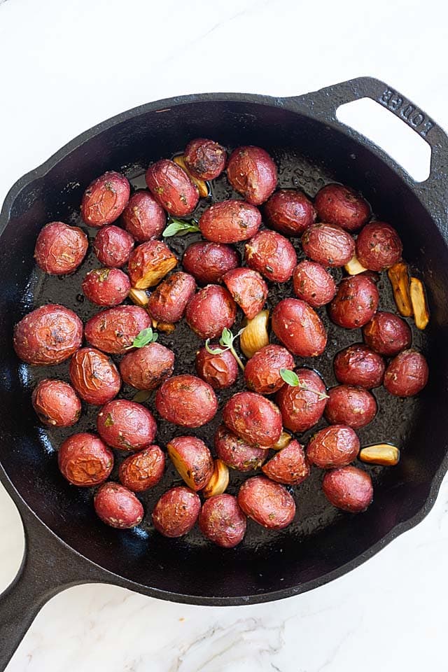 Oven roasted baby potatoes