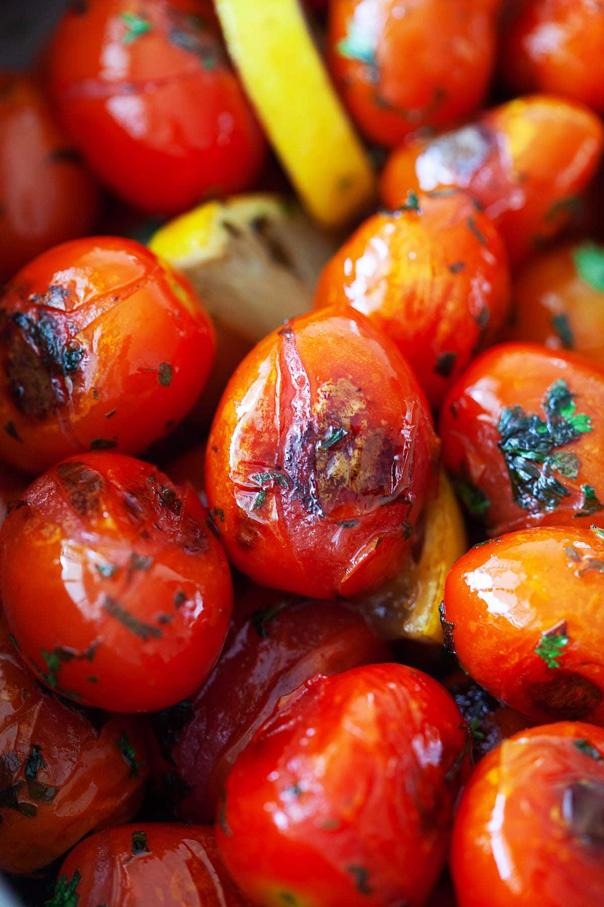 Grilled tomatoes.