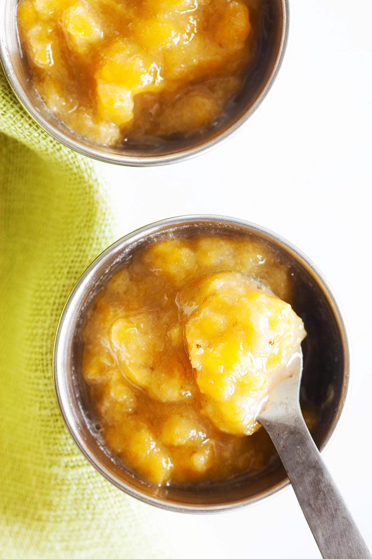 Homemade easy banana jam.