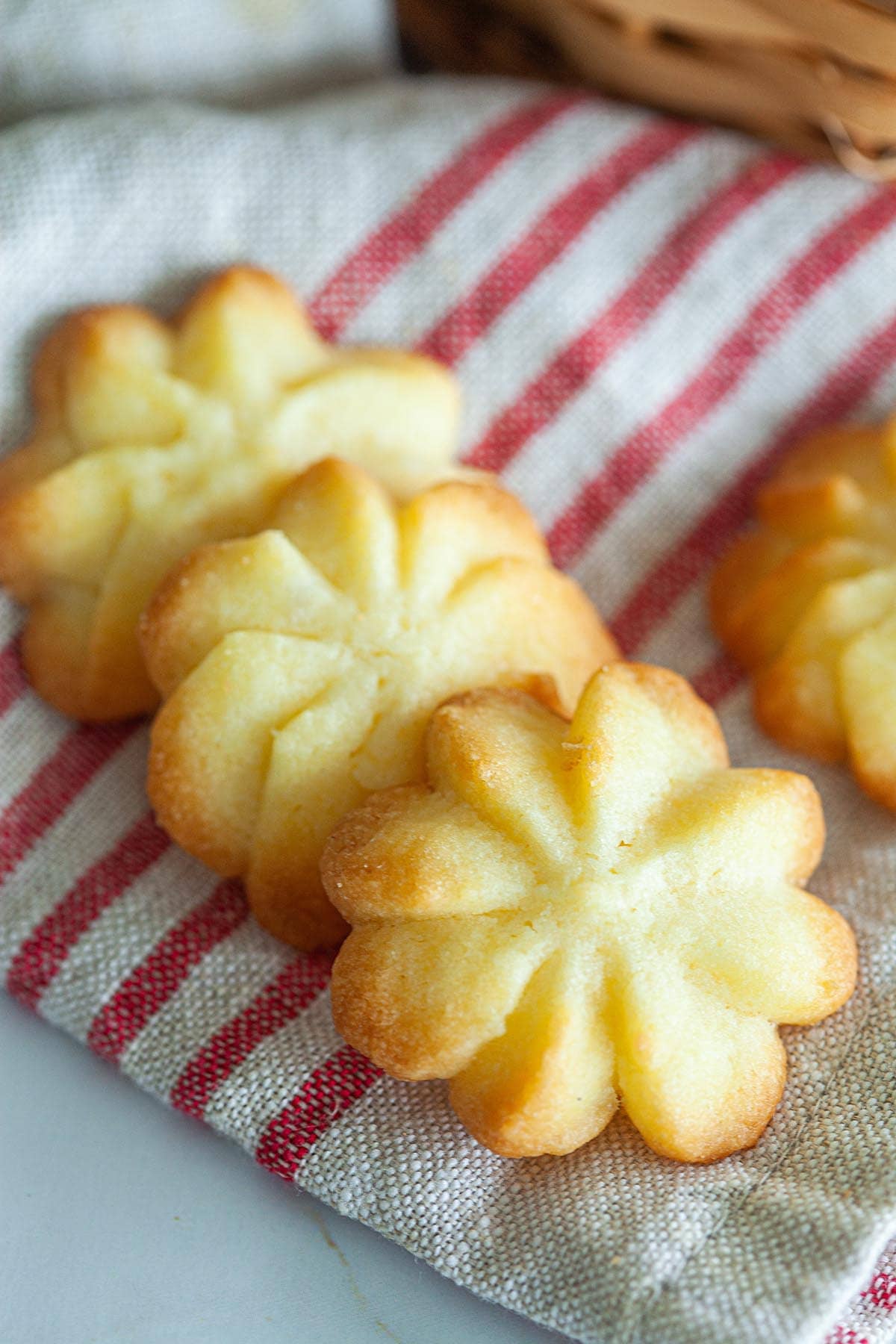 Danish butter cookies in a tin.