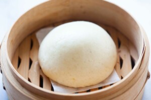 Steamed taro bun.