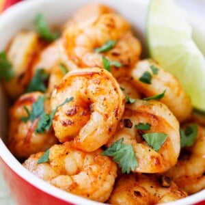 Tequila lime shrimp.