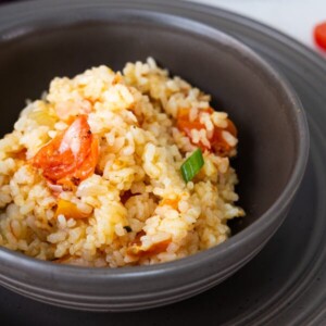 Spanish rice in a bowl.